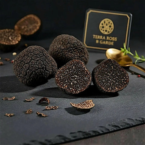 Малки пресни екземпляри от Tuber melanosporum с естествени вариации на клас B