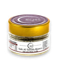 White truffle salt jar with gold lid and label from Ross Brand for gourmet seasoning
