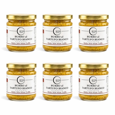 Twelve 80 g jars of White Truffle Butter with 6% Tuber borchii